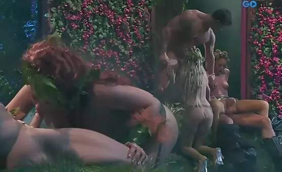 Nymphs Seductive Delights Guys Indulge in a Wild Fetish Orgy